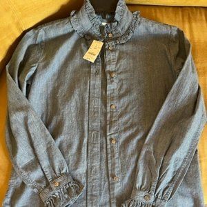 J. Crew Long Sleeved Denim Shirt - NWT Size 00